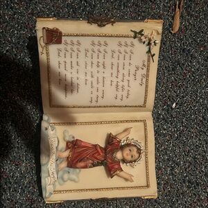 Montefiori collection, Jesus and the temple vintage ceramic book